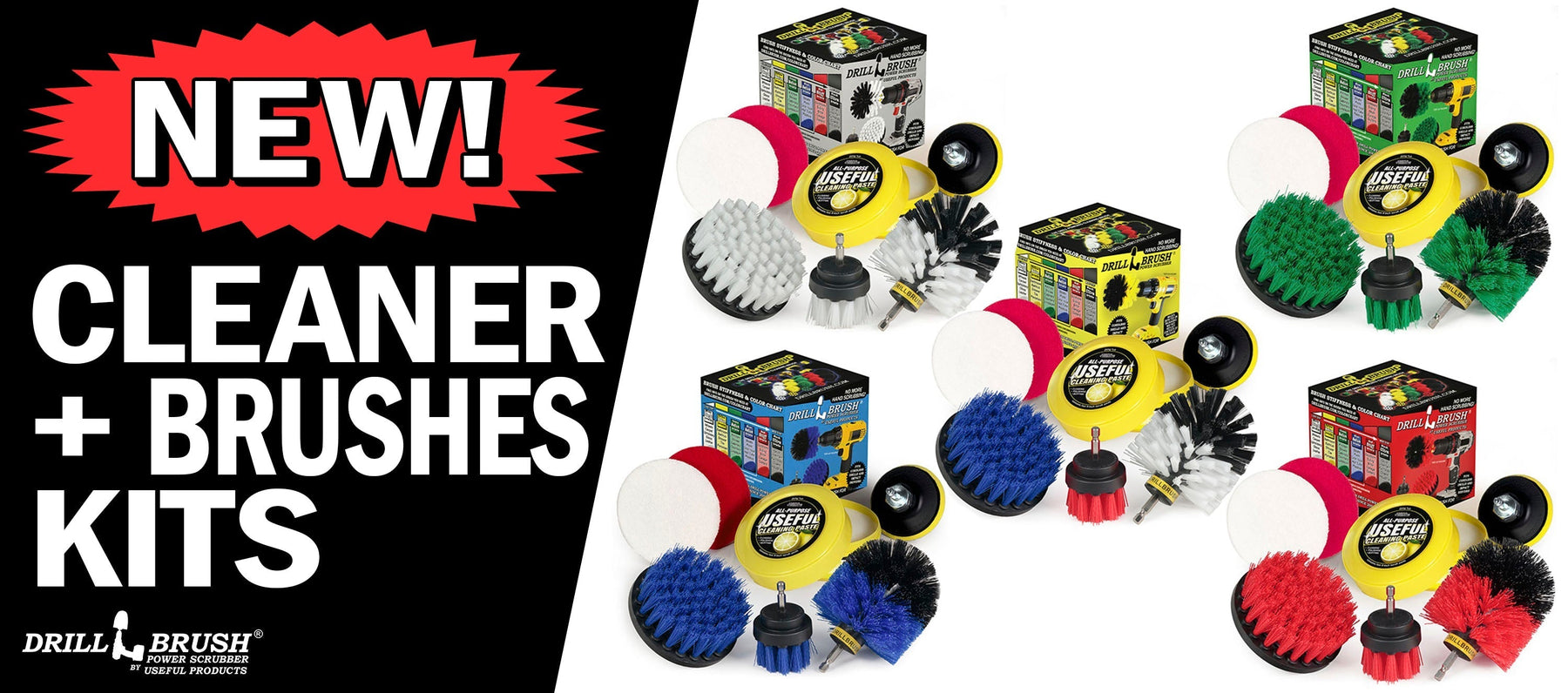 Drillbrush Releases New Brush and Cleaner Bundles - Soft, Medium, Stiff, and Variety Options