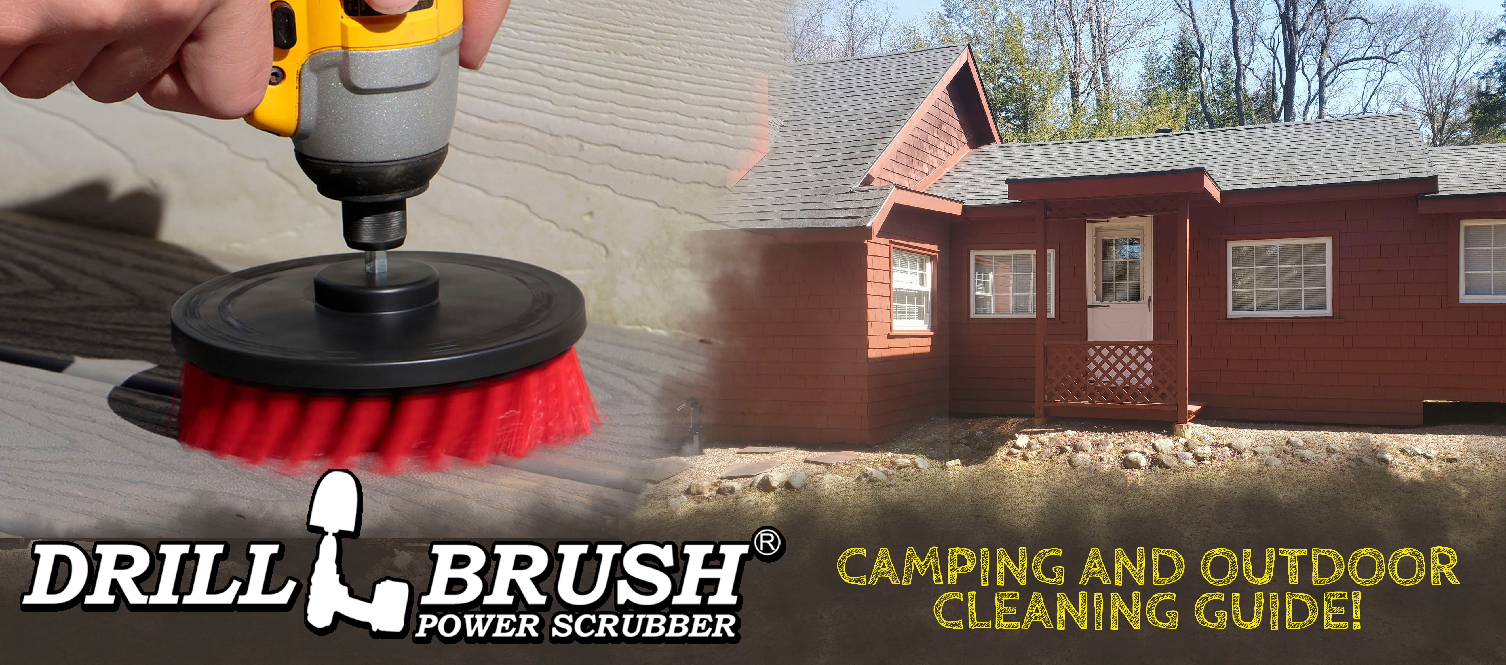 Edge Brush, 2in Long, and Mini Original Brush all in Stiff Red - Outdoor  Power Scrubber | R-EMS-2L-QC-DB