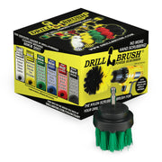 The Medium Green 2 inch Long in front of Drillbrush packaging.
