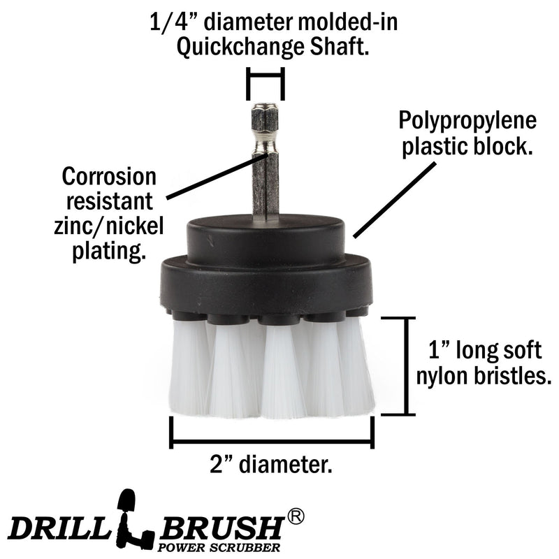Specs for the Drillbrush 2 inch Short Soft White Home & Auto Brush.