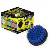 Drillbrush 4 inch Medium Blue Marine & Pool Brush in front of it's packaging.