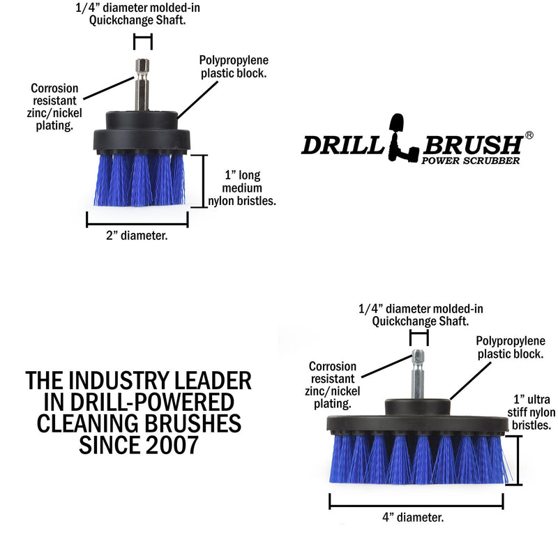 Specs for the Drillbrush 42 Medium Blue Marine & Pool Brush Kit.