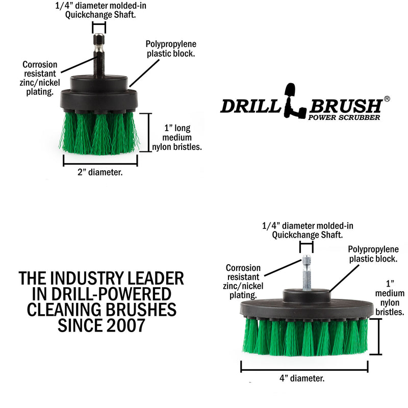 Specs for the Drillbrush 42 Medium Green Kitchen Brush Kit.
