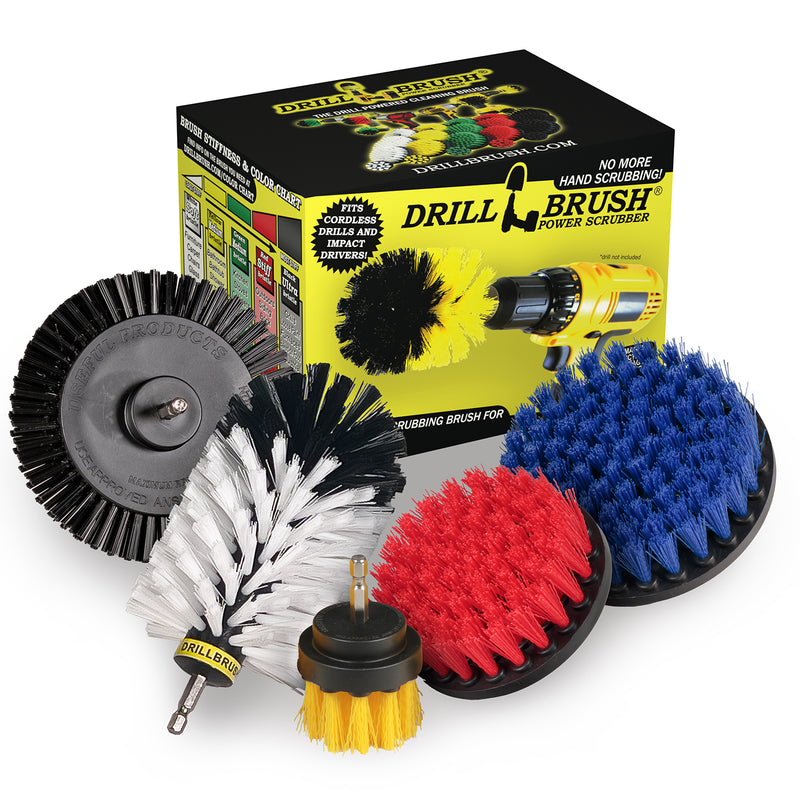 5in Flat Brush, 4in Flat Brush, 2in Short Brush, and Jumbo Original all in Soft White - Home & Auto Cleaning Products  | WJ-Y2-B5-R4-KE-S-QC-DB