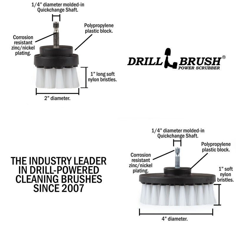 Specs for the Drillbrush 42 Soft White Home & Auto Brush Kit.