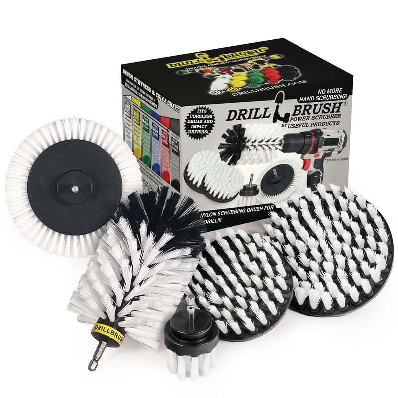 5in Flat Brush, 4in Flat Brush, 2in Short Brush, and Jumbo Original all in Soft White - Home & Auto Cleaning Products  | W-S-E542J-QC-DB