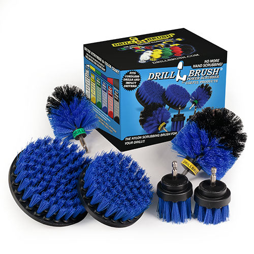 Ultimate Blue Brush Kit - Medium Bristles - Marine & Pool Cleaning | B-542OMS-2L-QC-DB