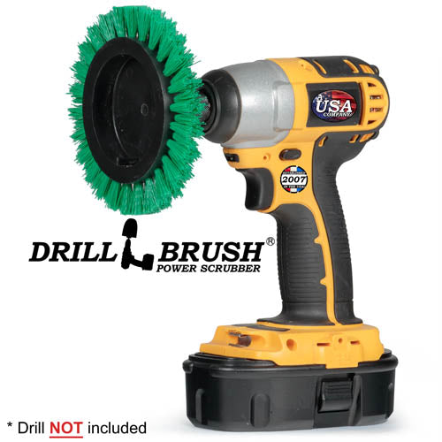 Green Edge Brush - Medium Stiffness - Wheel Shaped - Kitchen & Linoleum | E-S-G-QC-DB