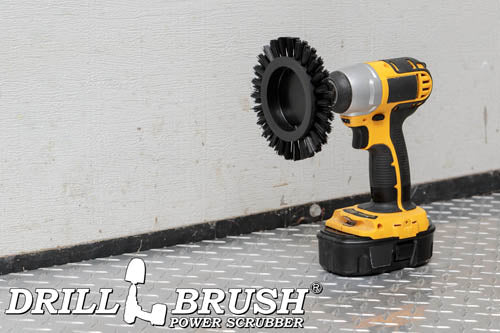 Black Edge Brush - Ultra Stiff Stiffness - Wheel Shaped - Grill & Industrial | E-S-K-QC-DB