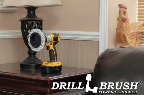 White Edge Brush - Soft Stiffness - Wheel Shaped - Home & Auto | E-S-W-QC-DB