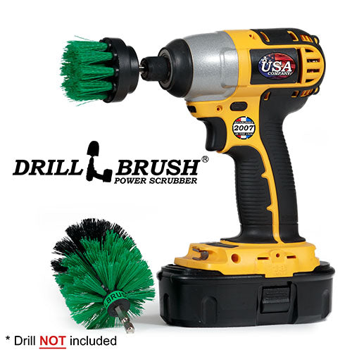 Mini & 2in Green Brushes - Medium Bristles - Kitchen & Appliances Cleaning | G-S-2M-QC-DB