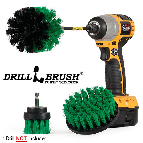 Original, 4in, & 2in Green Brushes w/5in Ext. - Medium - Kitchen & Appliance | G-S-42O-5X-QC-DB
