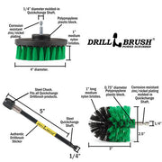 Specs for the Drillbrush 4M-5X Medium Green Kitchen Brush Kit.