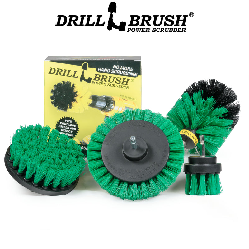 Edge, Original, 4in, & 2in Green Brushes - Medium Stiffness - Kitchen Cleaning | G-S-E42O-QC-DB