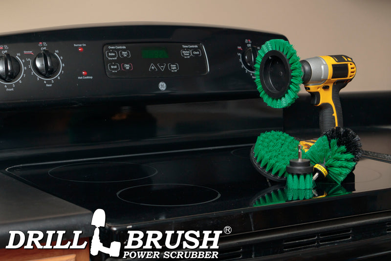 Edge, Original, 4in, & 2in Green Brushes - Medium Stiffness - Kitchen Cleaning | G-S-E42O-QC-DB