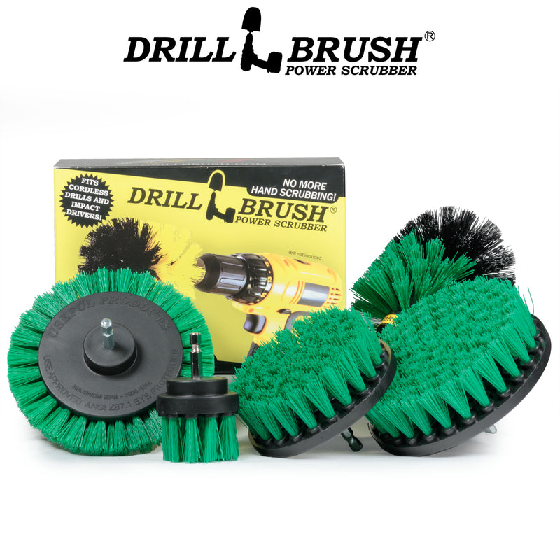 Edge, Original, 5in, 4in, & 2in Green Brushes - Medium Bristles - Kitchen & Appliance | G-S-E542O-QC-DB