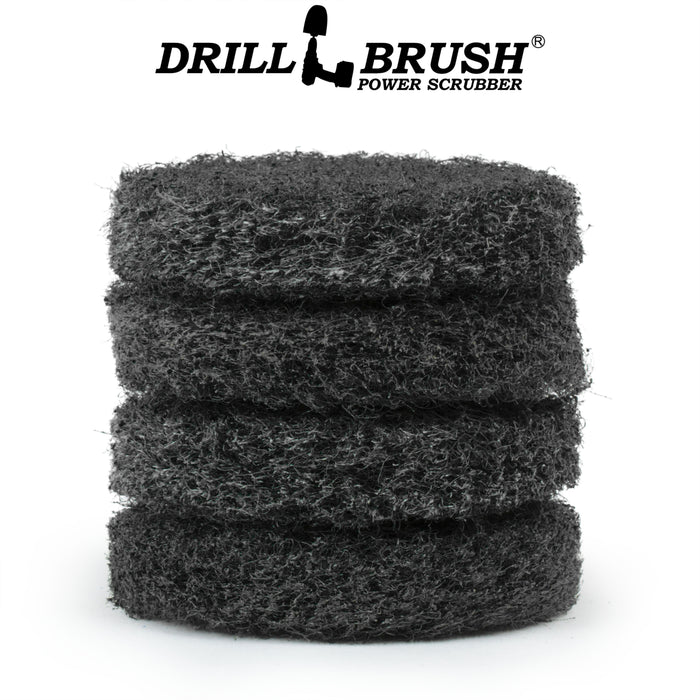 4in Black Scrub Pad 4 Pack