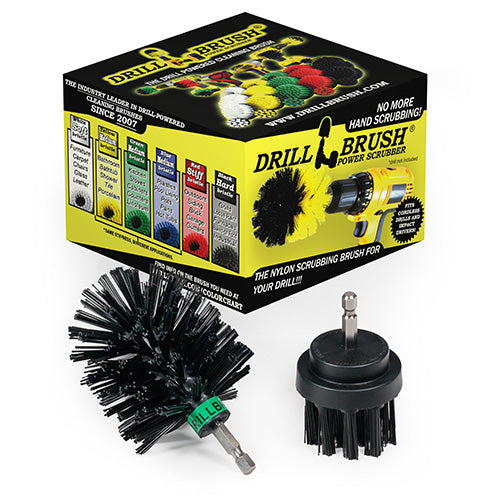 Mini & 2in Black Brushes - Ultra Stiff - Heavy Duty & Grill Cleaning | K-S-2M-QC-DB