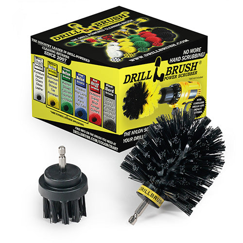 Original & 2in Black Brushes - Ultra Stiff - 2 Piece Kit - Industrial & Heavy Duty | K-S-2O-QC-DB