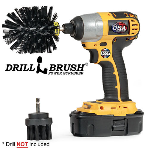 Original & 2in Black Brushes - Ultra Stiff - 2 Piece Kit - Industrial & Heavy Duty | K-S-2O-QC-DB