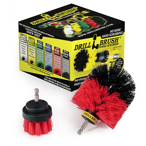 Original & 2in Red Brushes - Stiff - Outdoor & Patio Cleaning | R-S-2O-QC-DB