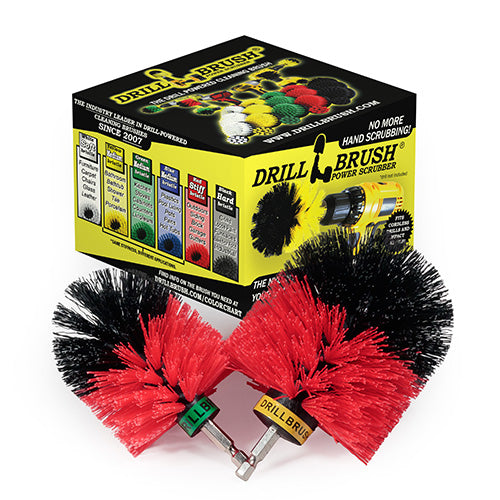 Original & Mini Red Brushes - Red Bristles - Outdoor & Patio Cleaning | R-S-MO-QC-DB
