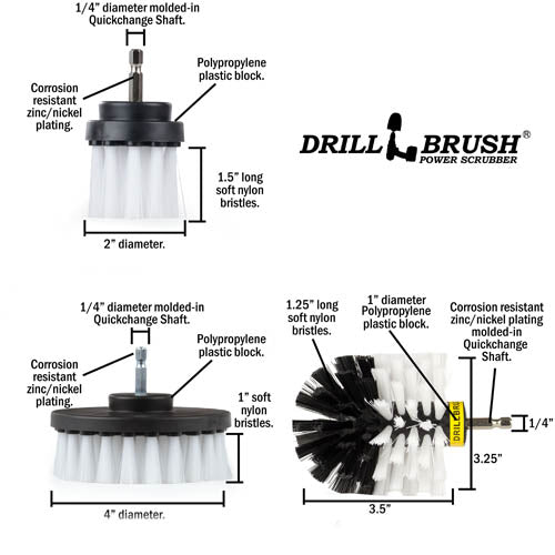Specs for the Drillbrush 4OS-2L Soft White Home & Auto Brush Kit.