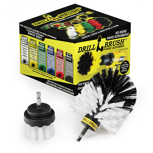 Original & 2in White Brushes - Soft Bristles - Home & Auto Cleaning | W-S-2O-QC-DB