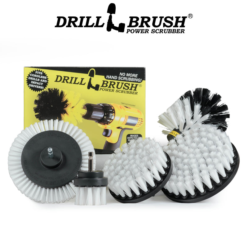 Edge, Original, 5in, 4in, & 2in White Brushes - Soft Bristles - Home & Auto | W-S-E542O-QC-DB