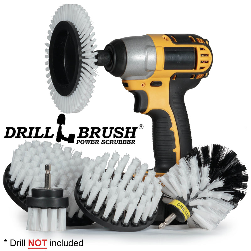 Edge, Original, 5in, 4in, & 2in White Brushes - Soft Bristles - Home & Auto | W-S-E542O-QC-DB