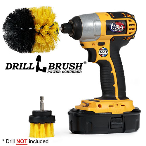 Original & 2in Yellow Brushes - Medium Stiffness - Bathroom & Shower Cleaning | Y-S-2O-QC-DB