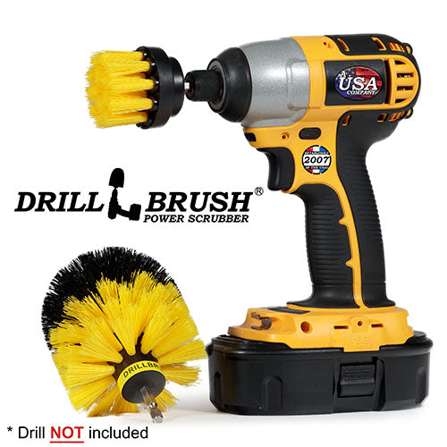 Original & 2in Yellow Brushes - Medium Stiffness - Bathroom & Shower Cleaning | Y-S-2O-QC-DB