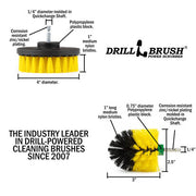 Specs for the Drillbrush 4M Medium Yellow Bathroom Brush Kit.