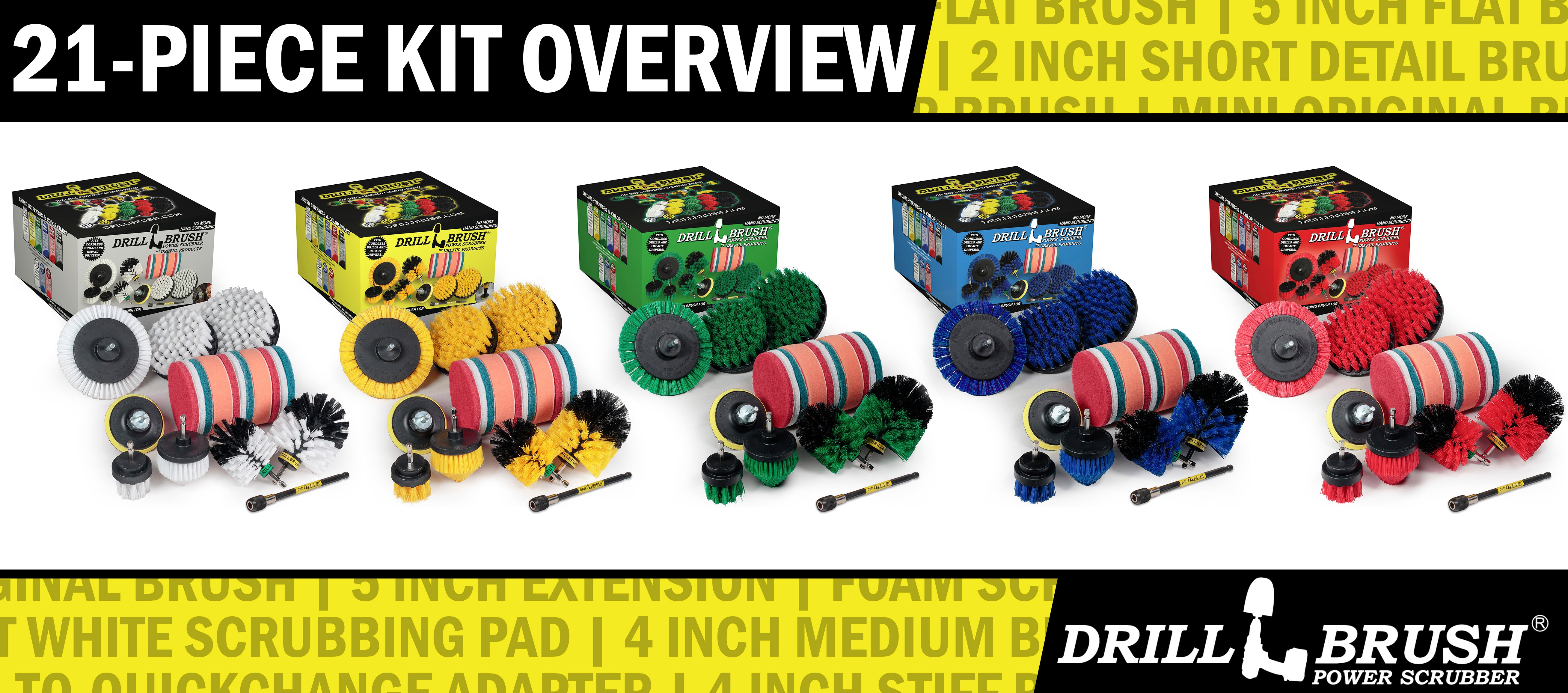 New 21-piece Drillbrush Pad and Brush Kits are Now Available!