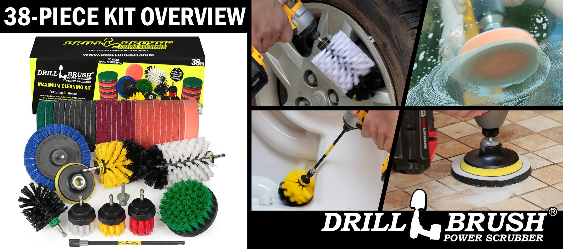 Introducing The Drillbrush 38-piece Kit - Drillbrush's Biggest Brush Kit!