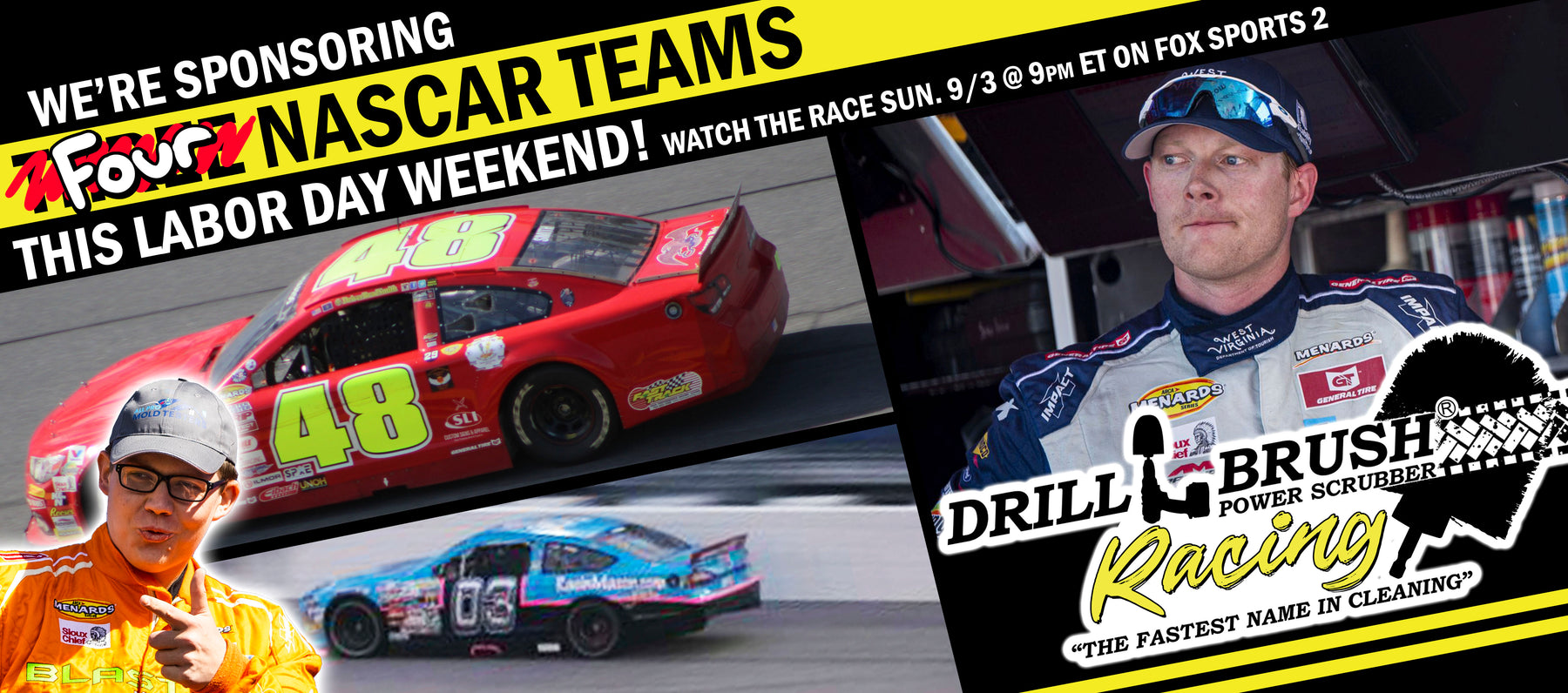 Drillbrush Goes NASCAR Racing with Several ARCA Menards Series Teams at DuQuoin!