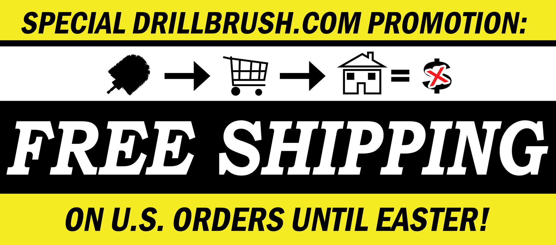 Free Shipping on Drillbrush Site Extended to Easter