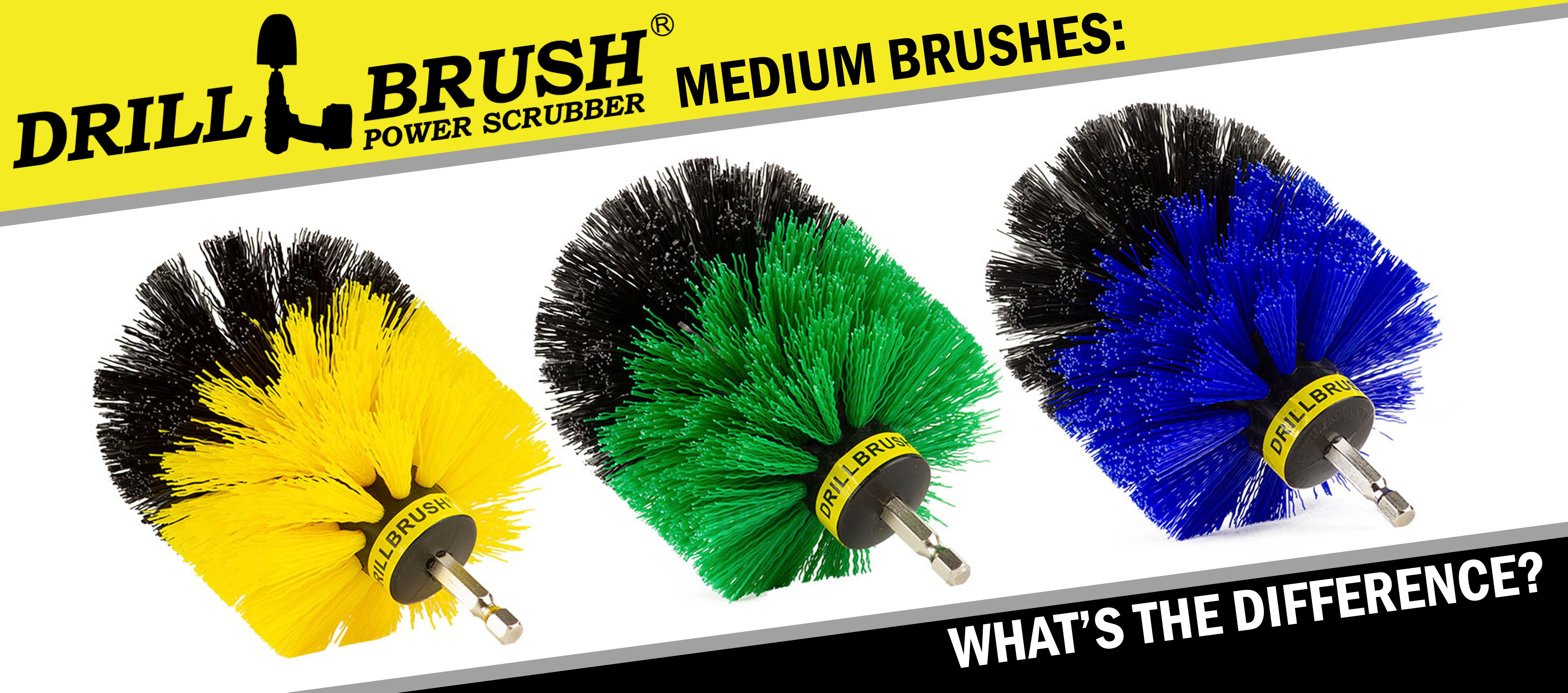 What’s the Difference Between the Drillbrush Yellow, Green, and Blue Medium Brushes?