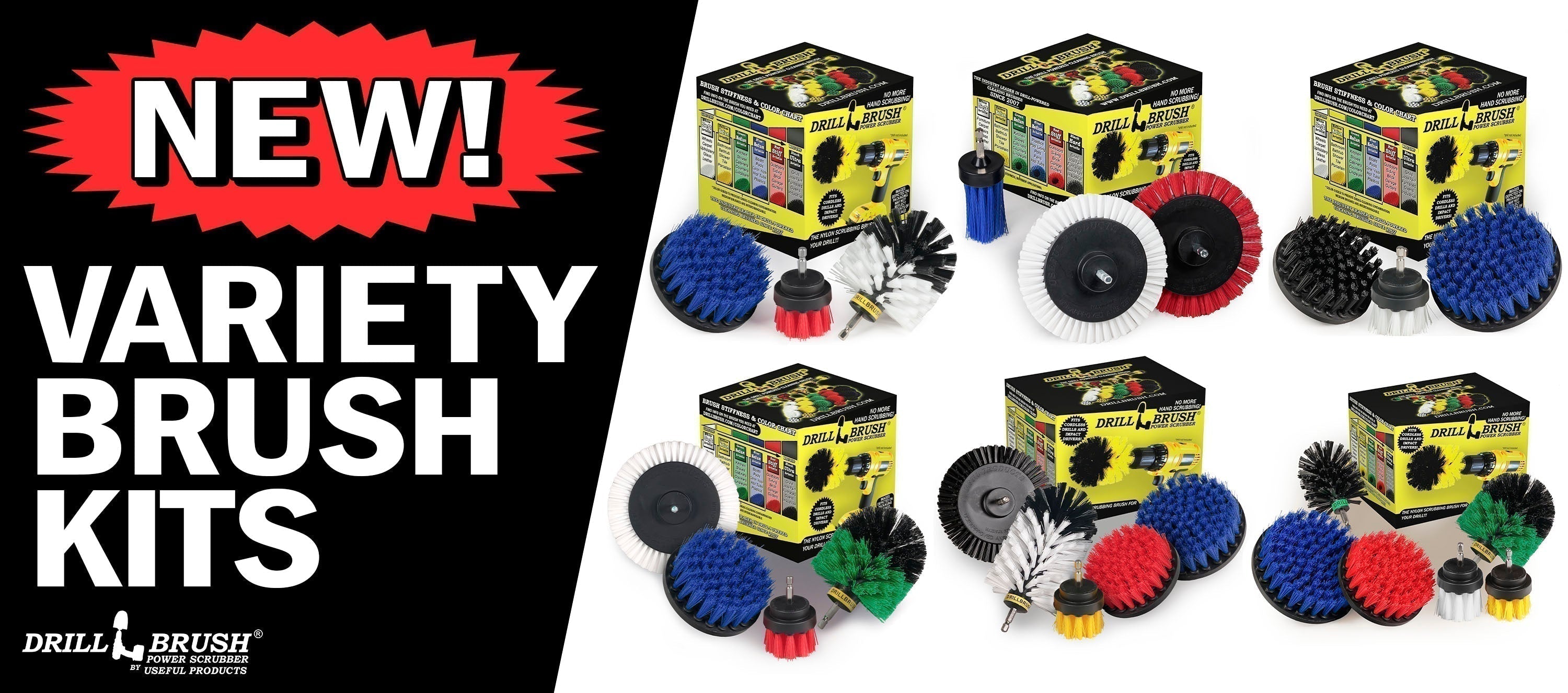 Drillbrush Launches 6 New Variety Kits