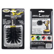 Drillbrush Original Ultra Stiff Black Grill & Industrial Brush in it's blister packaging.