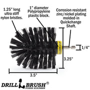 Specs for the Drillbrush Original Ultra Stiff Black Grill & Industrial Brush.