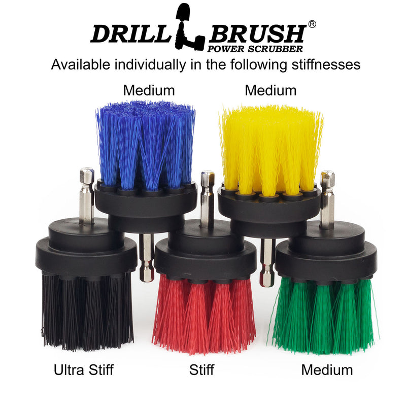 The Medium Blue, Medium Yellow, Ultra Stiff Black, Stiff Red, and Medium Green stacked on top of each other.