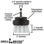 Specs for the Drillbrush 2 inch Short Soft White Home & Auto Brush.