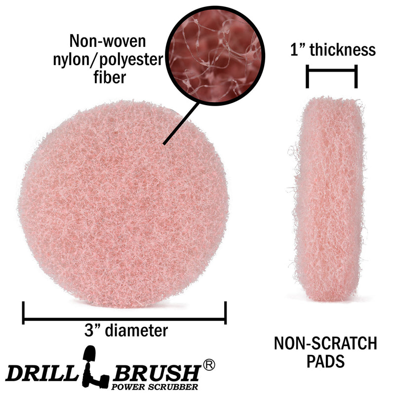 3 Inch Pink Scrubbing Pad Refill