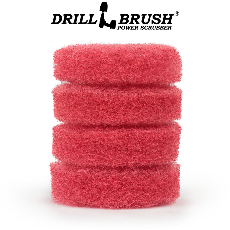 3in Red Pad Refill Kit - Medium Pads - Bathroom Cleaning | 3in-P4R-refill-DB