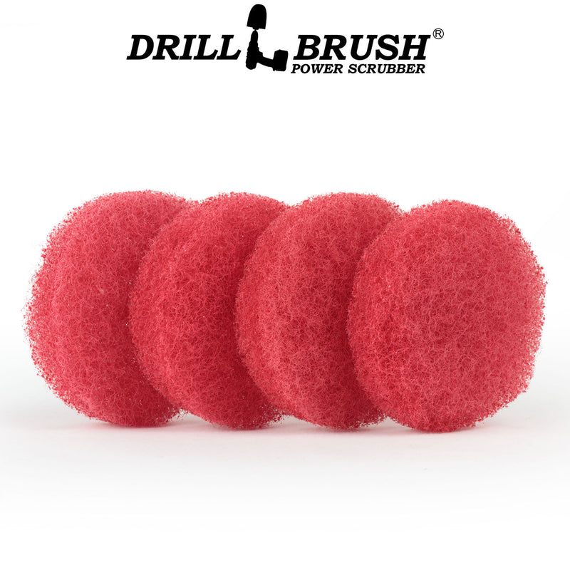 3in Red Pad Refill Kit - Medium Pads - Bathroom Cleaning | 3in-P4R-refill-DB