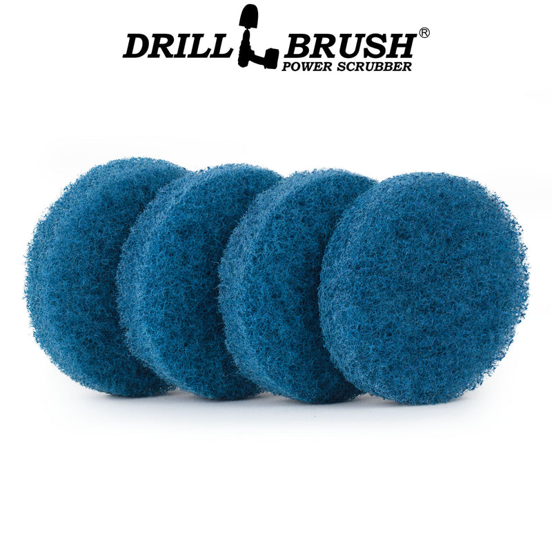 4in Blue Scrubbing Pads Refill - Stiff - Kitchen & Cookware Cleaning | 4in-P4B-refill-DB