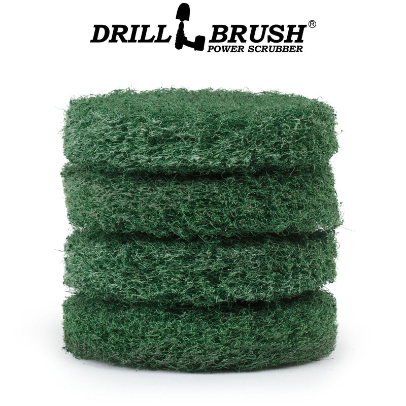 4in Green Scrubbing Pads Refill - Abrasive- Kitchen & Grill Cleaning | 4in-P4G-refill-DB