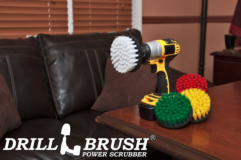 4-piece 4in Brush Kit - Soft, Medium, & Stiff - Home , Kitchen, Bathroom, & Patio | 4in-S-GRWY-QC-DB