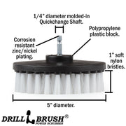 Specs for the Drillbrush 5 inch Soft White Home & Auto Brush.